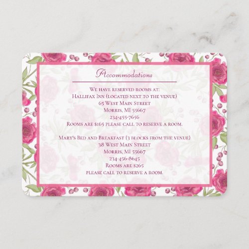 Bright Pink Rose Wedding