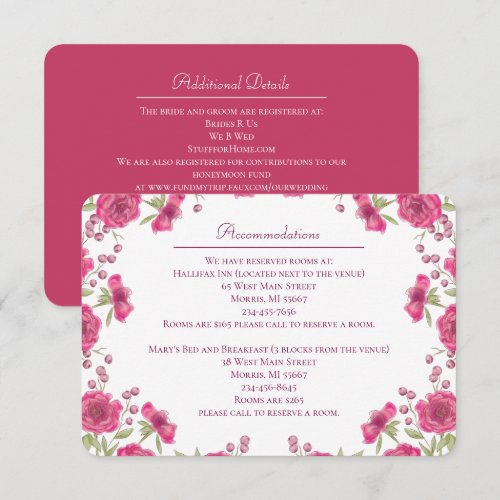 Bright Pink Rose Wedding