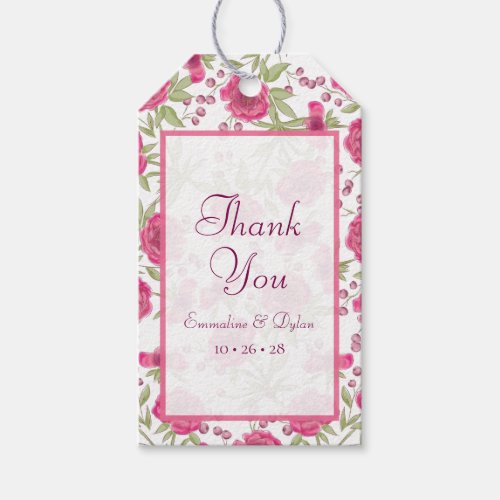 Bright Pink Rose Wedding