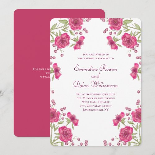 Bright Pink Rose Wedding