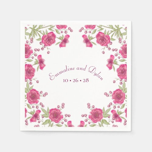Bright Pink Rose Wedding