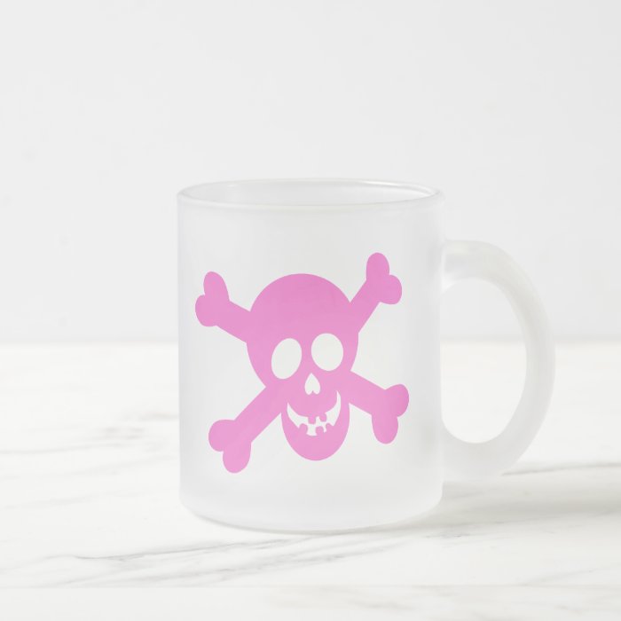 Bright Pink Skull & Crossbones Coffee Mug