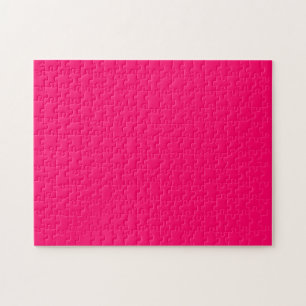 Bright Pink Solid Color Jigsaw Puzzle