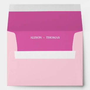 Bright Pink Spring Wedding Envelope