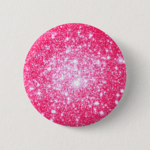 Bright Pink Stars Pinback Button