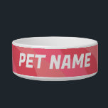Bright Pink Stripes Customized Dog Pet Water Food  Bowl<br><div class="desc">Add your pet's name,  your own text or leave it blank! Check my shop for more designs or let me know if you'd like something custom.</div>