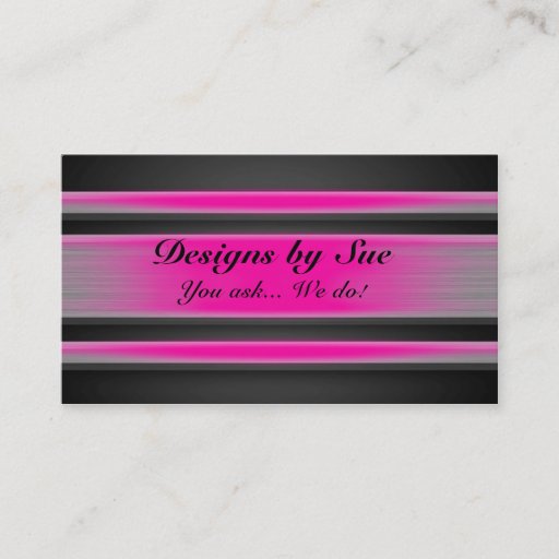 Customizable Bright Pink Tinted Metal Business Card Template