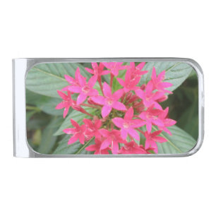 Bright Pink Tropical Flowers Money Clip