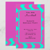bright pink tuquoise party (Front/Back)