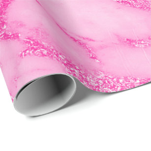 Marble hot pink wrapping paper