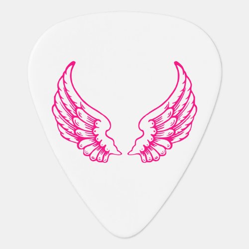 Bright Pink Wings Guitar Pick