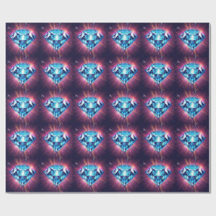 Bright Pixelated Diamond  Wrapping Paper