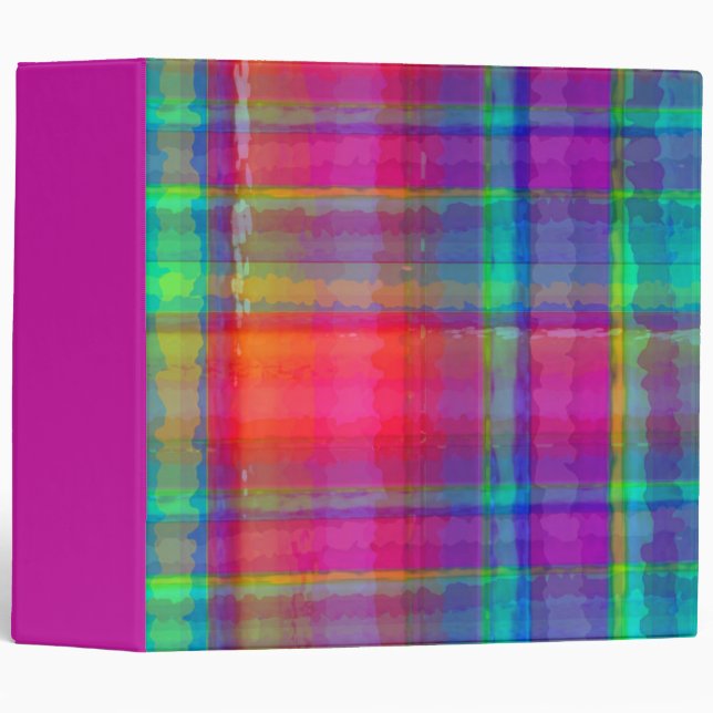 Bright Plaid Binder (Front/Spine)