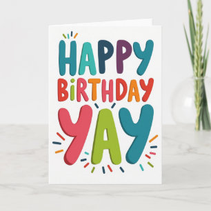 Bright Playful Letters Card