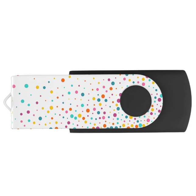 Bright Polka Dot Flash Drive (Back)