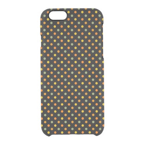 Bright Polka Dot Pattern Clear iPhone 66S Case