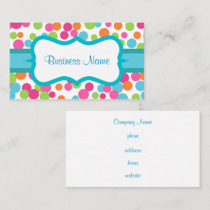 Bright Polka Dots Business Card