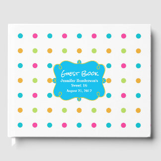 Bright Polka Dots Special Occasion Guest Book