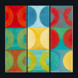 Bright Pop Art with Circles and Squares<br><div class="desc">Fluorescent is not just for lights anymore as proven by this wonderfully bright pop art piece. This print is a mash of square grids with colored circles inside. If you love abstract art you'll love this print!</div>