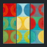 Bright Pop Art with Circles and Squares<br><div class="desc">Fluorescent is not just for lights anymore as proven by this wonderfully bright pop art piece. This print is a mash of square grids with colored circles inside. If you love abstract art you'll love this print!</div>