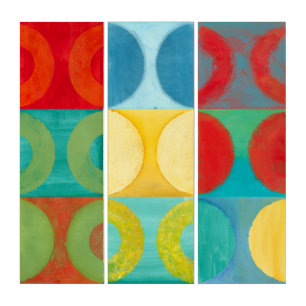 Bright Pop Art with Circles and Squares