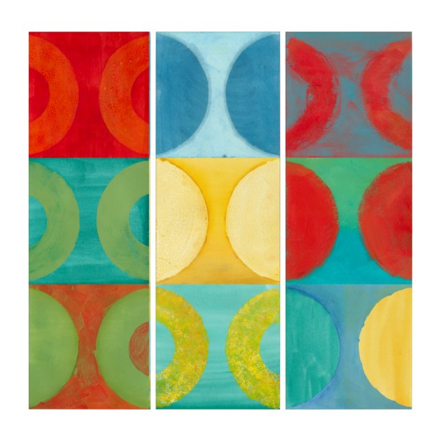 Bright Pop Art with Circles and Squares (Front)