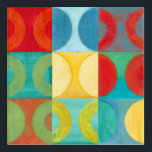Bright Pop Art with Circles and Squares<br><div class="desc">Fluorescent is not just for lights anymore as proven by this wonderfully bright pop art piece. This print is a mash of square grids with colored circles inside. If you love abstract art you'll love this print!</div>
