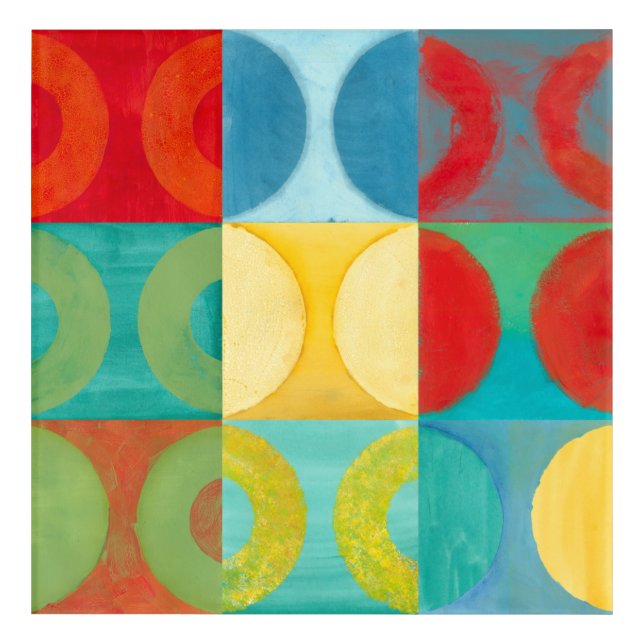 Bright Pop Art with Circles and Squares (Front)