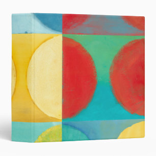 Bright Pop Art with Circles and Squares 3 Ring Binder
