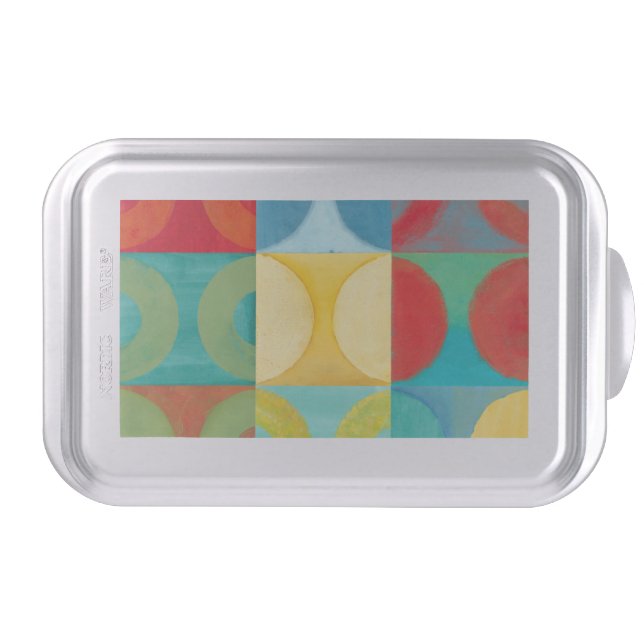 Bright Pop Art with Circles and Squares Cake Pan (Front)