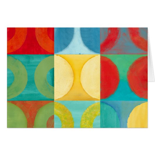 Bright Pop Art with Circles and Squares Cards (Front Horizontal)