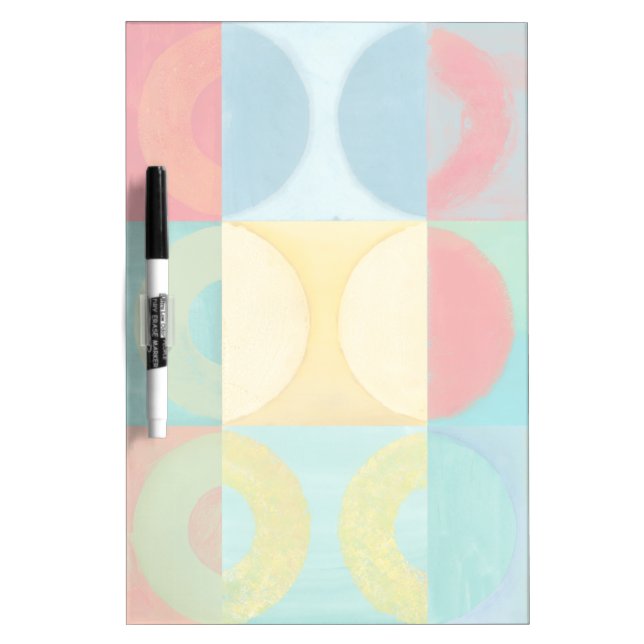 Bright Pop Art with Circles and Squares Dry-Erase Board (Front)
