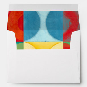 Bright Pop Art with Circles and Squares Envelope