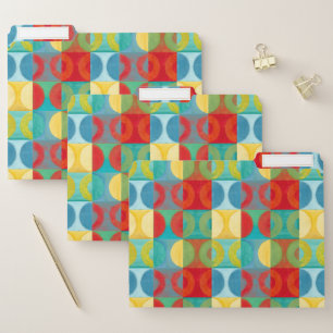 Bright Pop Art with Circles and Squares File Folder