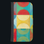 Bright Pop Art with Circles and Squares Phone Wallet<br><div class="desc">Fluorescent is not just for lights anymore as proven by this wonderfully bright pop art piece. This print is a mash of square grids with colored circles inside. If you love abstract art you'll love this print!</div>