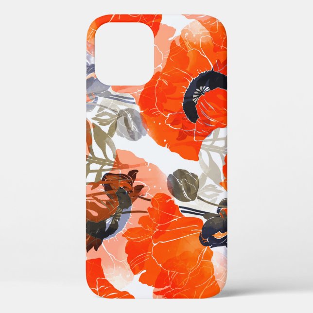 Bright Poppies Imprints: Seamless Art Case-Mate iPhone Case (Back)