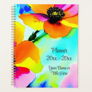 Bright Poppies Your Name Custom Mother's Day Planner
