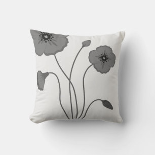 Bright Poppy Flower Bring Nature Indoors Throw Pillow