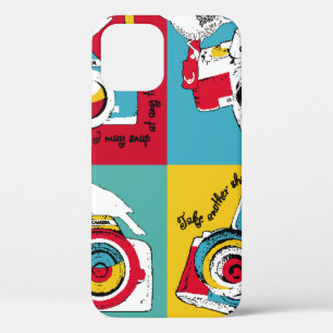 Bright poster in the style of pop art with image o iPhone 12 case