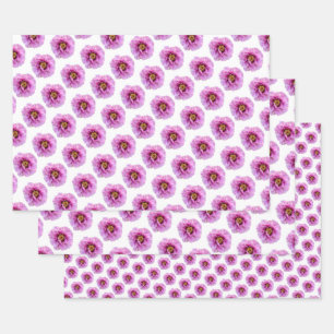 bright & pretty fuchsia pink peony wrapping paper sheets