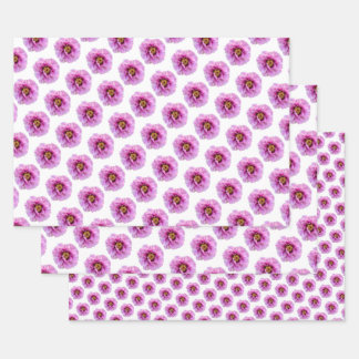 bright & pretty fuchsia pink peony wrapping paper sheets