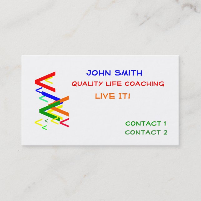 Bright professional business card (Front)