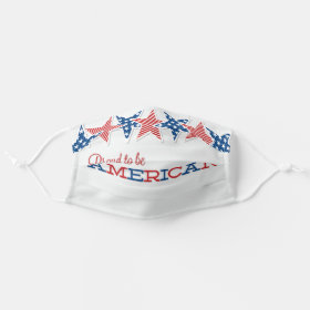 Bright Proud to be American USA Stars and Stripes Cloth Face Mask