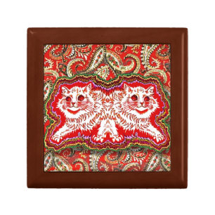 Bright Psychedelic Red Cats (by Louis Wain) Gift Box