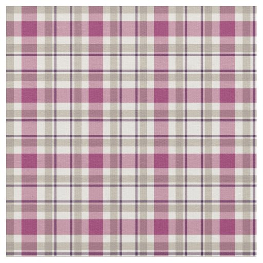 Bright Purple and Grey Girly Plaid Fabric