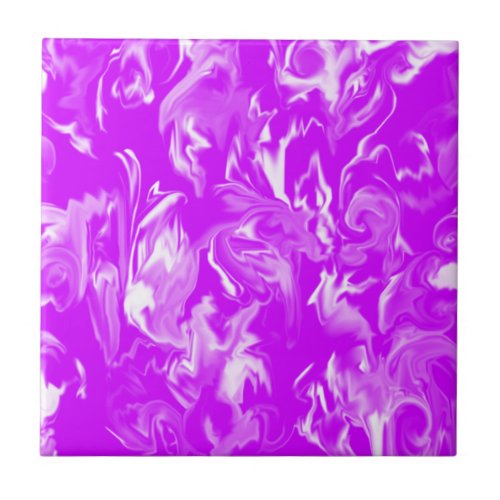 Bright Purple and White Mixed Color Tile