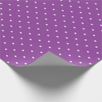 Bright Purple and White Polka Dot Wrapping Paper