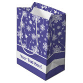 Merry Christmas Festive Purple and Gold Tree Small Gift Bag