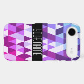 Bright Purple Blue Triangle Geometric Pattern Case-Mate Samsung Galaxy Case (Back (Horizontal))