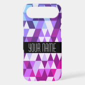 Bright Purple Blue Triangle Geometric Pattern Case-Mate Samsung Galaxy Case (Back)